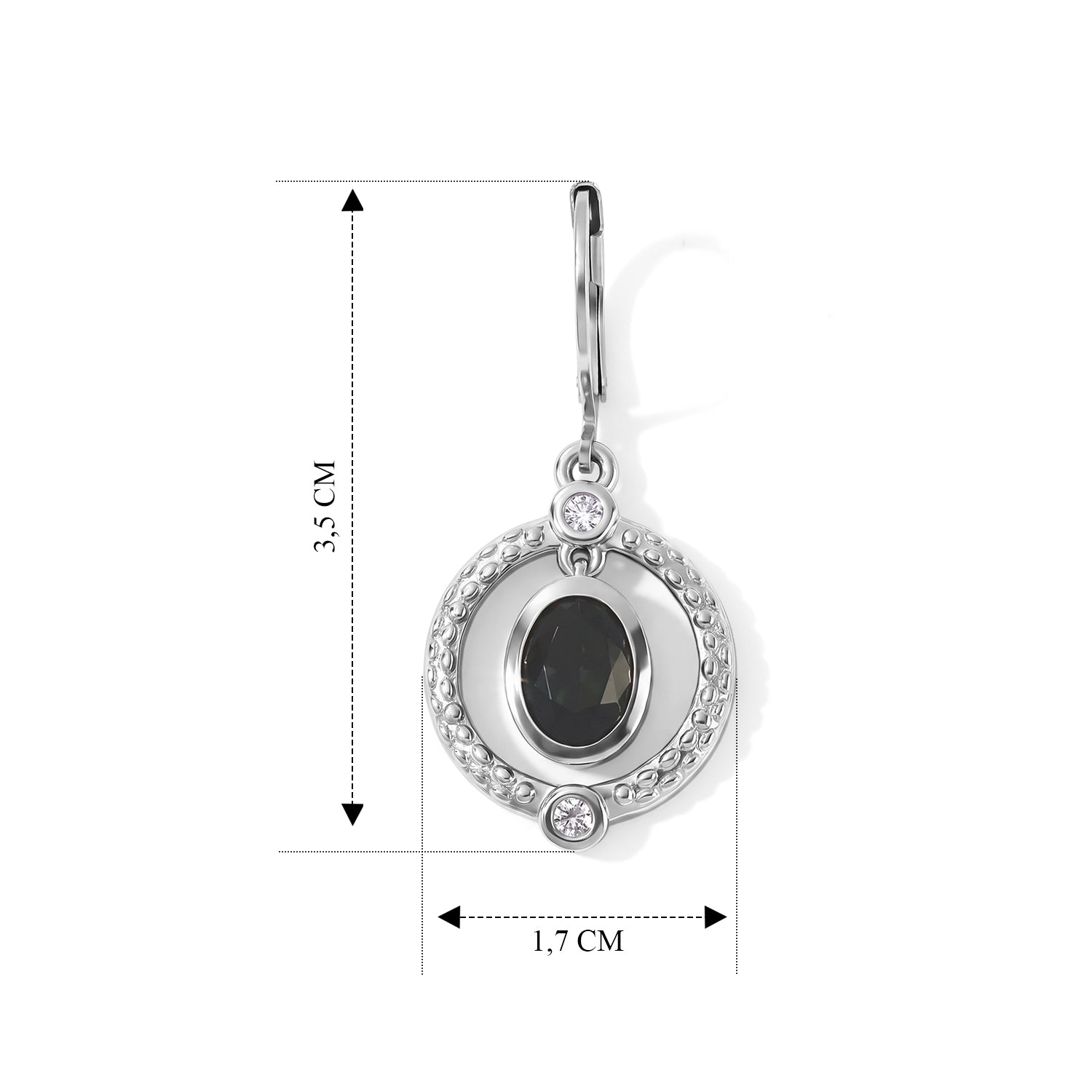 EVER TRUE Alexandrit Quarz Triplette, Weißer Zirkon Ohrringe Reine Bronze ca. 3.13 ct