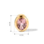 D'Joy AA Blush Turmalin Ohrringe 925 Silber 750 Gelbgold vermeil ca. 0,70 ct.