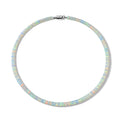 EVER TRUE Natürlicher, äthiopischer Welo Opal Halskette ca. 45 cm 316L Edelstahl ca. 37,00 ct.