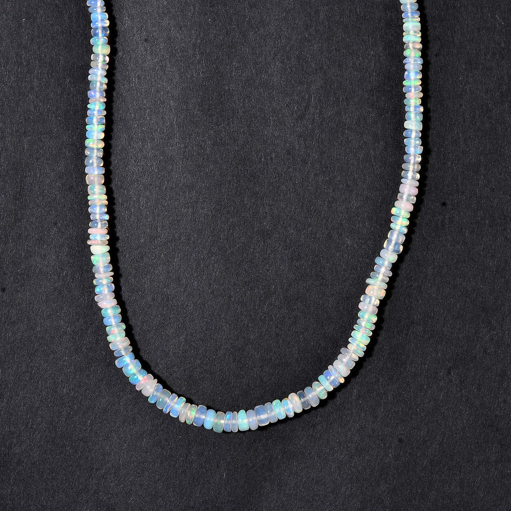 EVER TRUE Natürlicher, äthiopischer Welo Opal Halskette ca. 45 cm 316L Edelstahl ca. 37,00 ct.