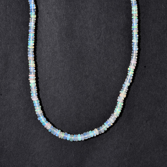 EVER TRUE Natürlicher, äthiopischer Welo Opal Halskette ca. 45 cm 316L Edelstahl ca. 37,00 ct.