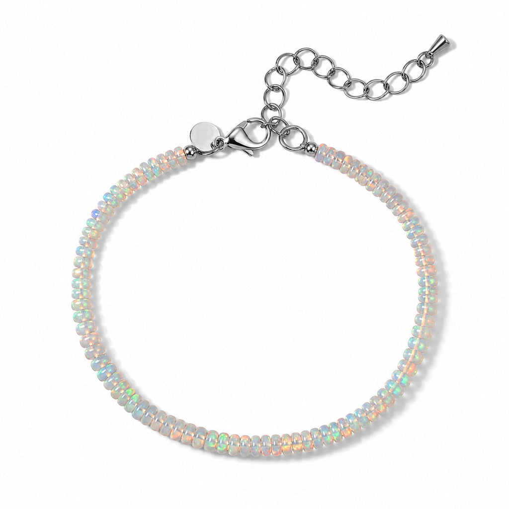 EVER TRUE Natürlicher, äthiopischer Welo Opal Armband ca. 19 cm 316L Edelstahl ca. 18,00 ct.