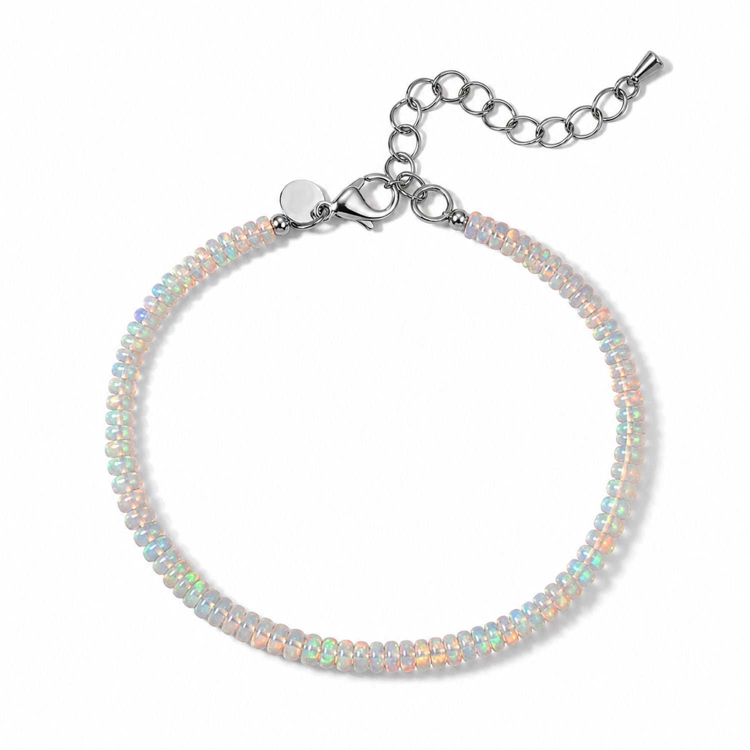 EVER TRUE Natürlicher, äthiopischer Welo Opal Armband ca. 19 cm 316L Edelstahl ca. 18,00 ct.