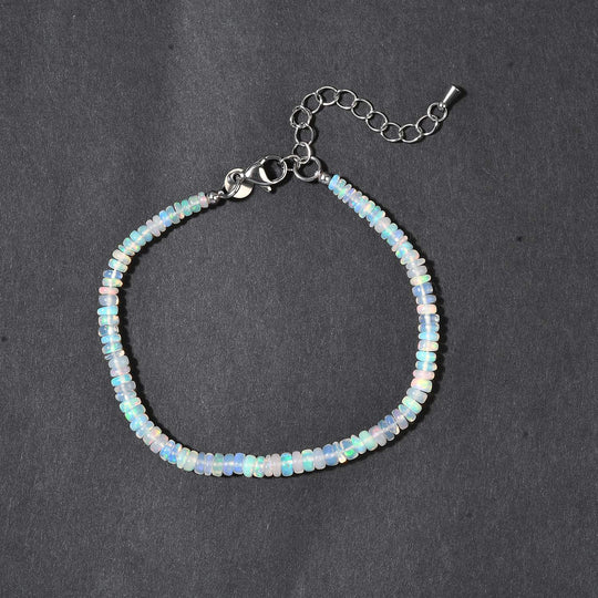 EVER TRUE Natürlicher, äthiopischer Welo Opal Armband ca. 19 cm 316L Edelstahl ca. 18,00 ct.