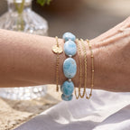 D'Joy Larimar Halskette ca. 45 cm 925 Silber Rhodiniert ca. 210,00 ct.
