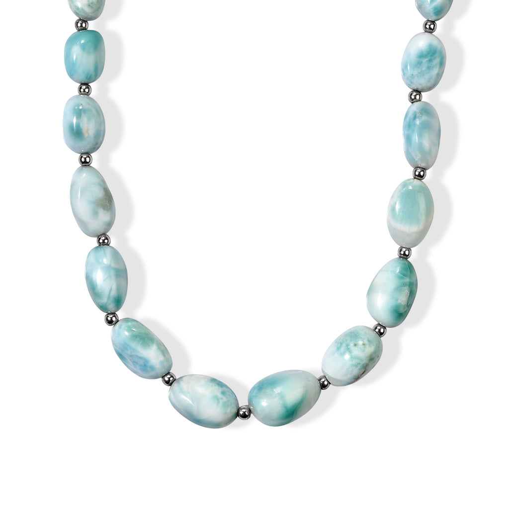 D'Joy Larimar Armband ca. 19 cm 925 Silber Rhodiniert ca. 90,00 ct.