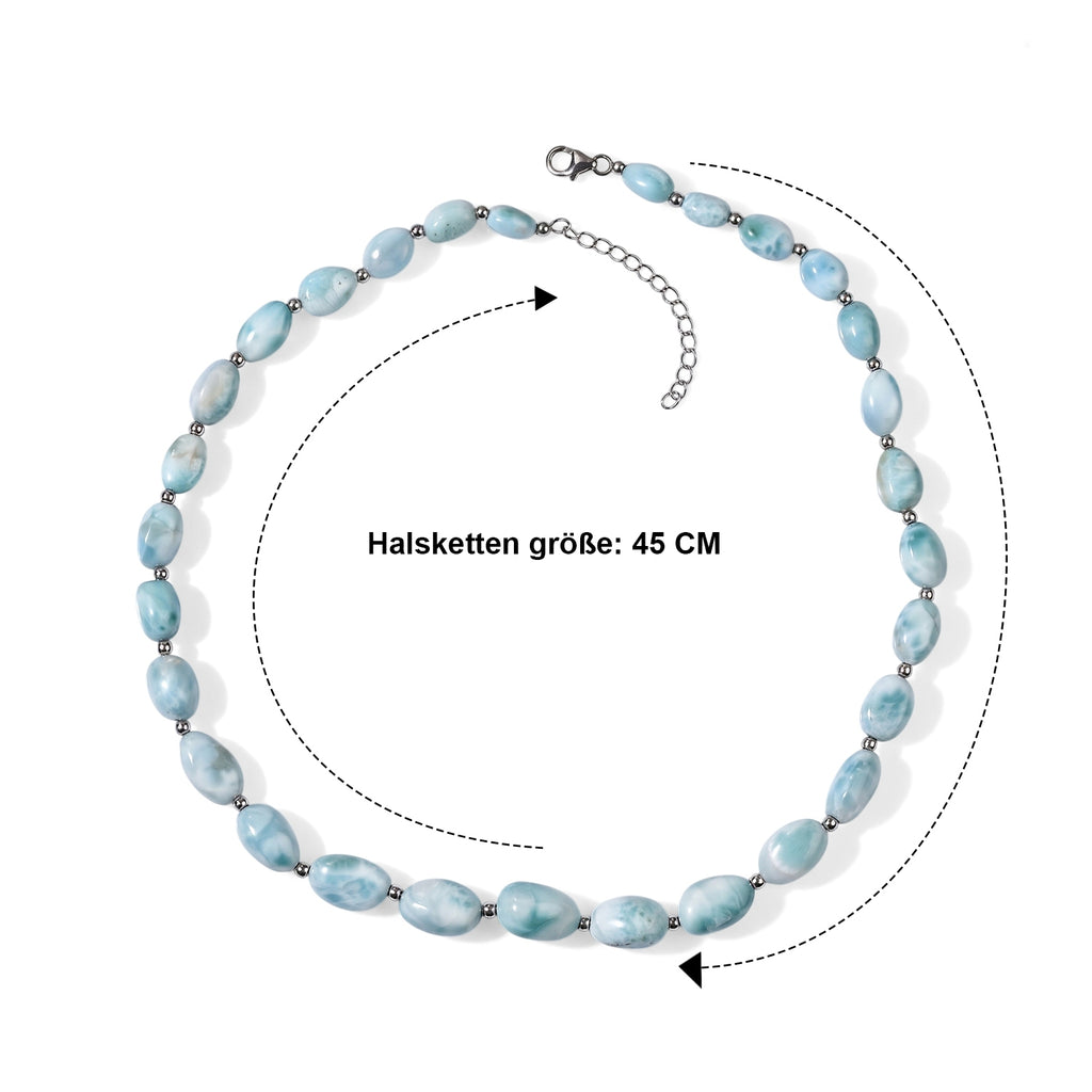 D'Joy Larimar Armband ca. 19 cm 925 Silber Rhodiniert ca. 90,00 ct.