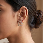 LUXURIANT DIAMOND - Lab Grown Diamant SI-GH Ohrringe 925 Silber Rhodiniert und 750 Gelbgold Vermeil ca. 1,00 ct.