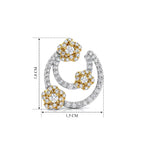 LUXURIANT DIAMOND - Lab Grown Diamant SI-GH Ohrringe 925 Silber Rhodiniert und 750 Gelbgold Vermeil ca. 1,00 ct.