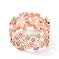 D'Joy natürlicher Rosa Diamant Ring, 925 Silber 750 Roségold Vermeil - 0,25 ct.