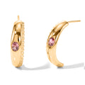 D'Joy AA Blush Turmalin Ohrringe 925 Silber 750 Gelbgold vermeil ca. 0,70 ct.