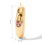 D'Joy AA Blush Turmalin Ohrringe 925 Silber 750 Gelbgold vermeil ca. 0,70 ct.