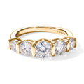 D'Joy Moissanit Ring 925 Silber 750 Gelbgold vermeil (Größe 17.00) ca. 2,20 ct