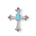 EVER TRUE Sleeping Beauty Türkis, Rosa Turmalin Anhänger Reine Bronze ca. 0.32 ct