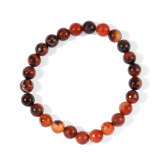 Gebänderter Achat Armband, flexibel, ca. 90.00 ct
