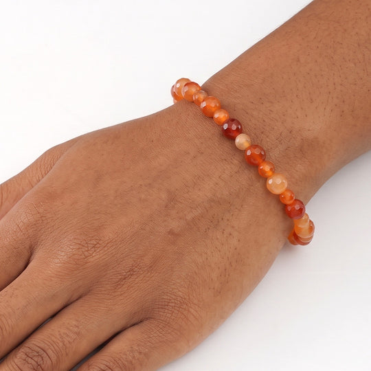 Gebänderter Achat Armband, flexibel, ca. 90.00 ct