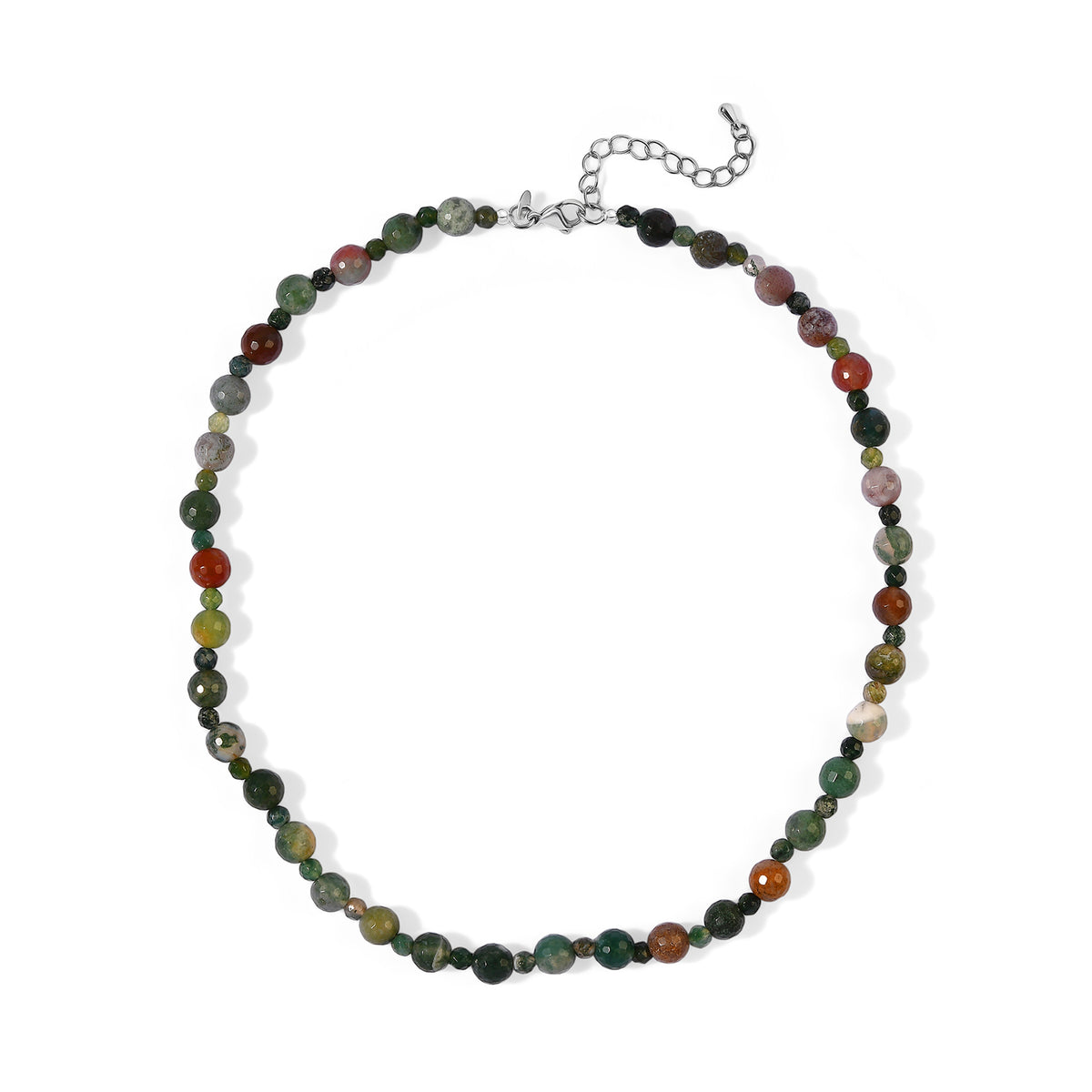 EVER TRUE Moosachat Halskette ca. 45 cm 316L Edelstahl ca. 145.00 ct