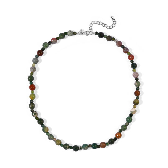 EVER TRUE Moosachat Halskette ca. 45 cm 316L Edelstahl ca. 145.00 ct