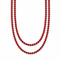 D'Joy Roter Achat Halskette ca. 45 cm Nickelfreies Messing ca. 55.00 ct