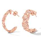 D'Joy Rosa Diamant Ohrringe, 925 Silber 750 Roségold Vermeil - 0,24 ct.