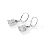 D'Joy Moissanit, Tansanit Ohrringe 925 Silber Rhodiniert ca. 5,02 ct.