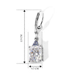 D'Joy Moissanit, Tansanit Ohrringe 925 Silber Rhodiniert ca. 5,02 ct.