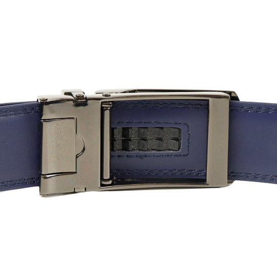 Gürtel mit Click-System aus echtem Leder, Breite: ca. 3 cm, Schwarz