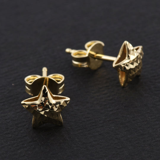 Royal Bali Kollektion - Stern Ohrstecker, 375 Gelbgold