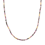Hämatit, Mehrfarbig-Turmalin Halskette ca. 50 cm 316L Edelstahl ca. 45.00 ct