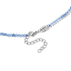 Hämatit, Aquamarin Halskette ca. 50 cm 316L Edelstahl ca. 45.00 ct