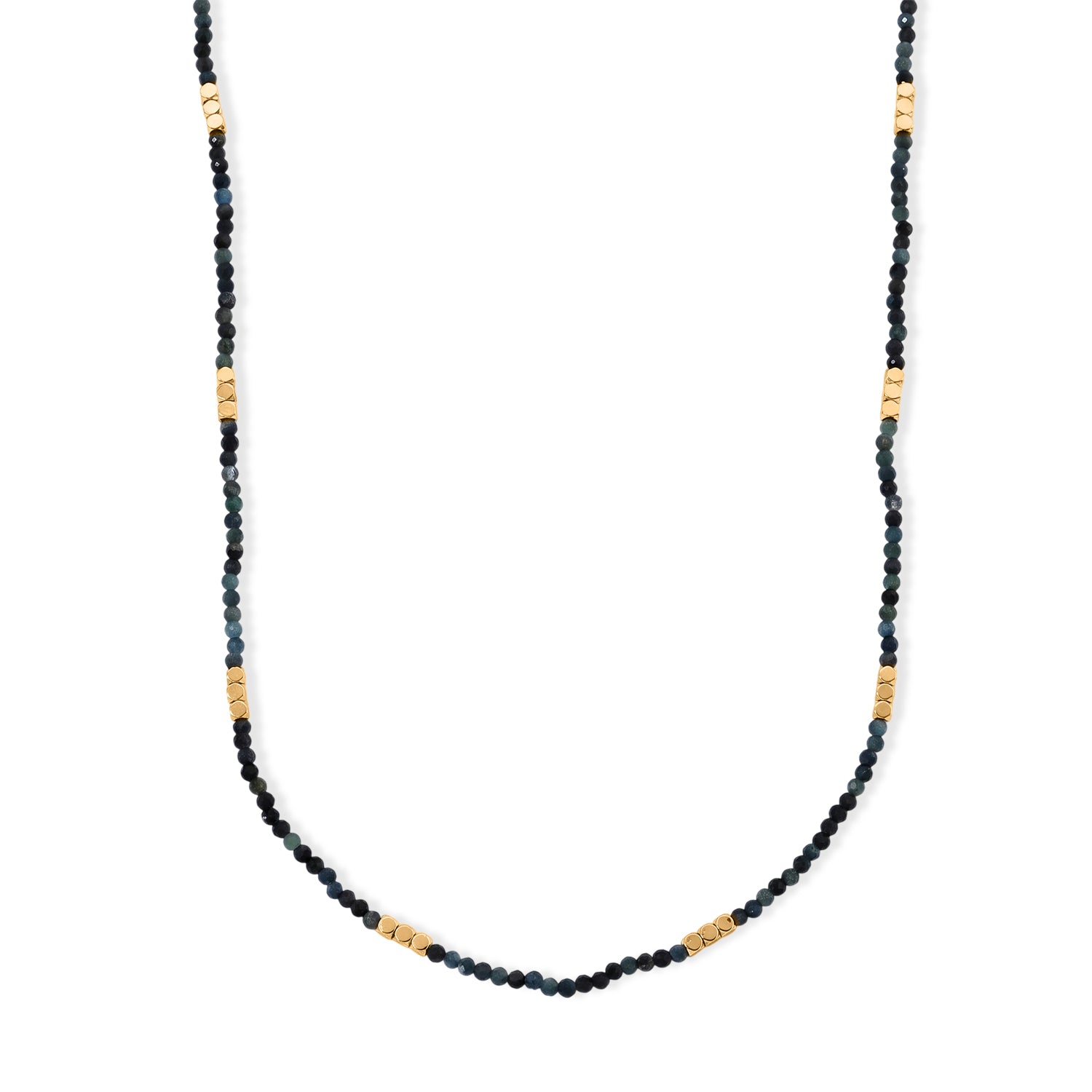 Hämatit,Lagunen Turmalin Halskette ca. 50 cm 316L Edelstahl ca. 45.00 ct