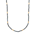 Hämatit,Lagunen Turmalin Halskette ca. 50 cm 316L Edelstahl ca. 45.00 ct