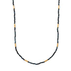 Hämatit,Lagunen Turmalin Halskette ca. 50 cm 316L Edelstahl ca. 45.00 ct