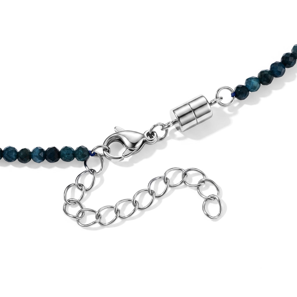 Hämatit,Lagunen Turmalin Halskette ca. 50 cm 316L Edelstahl ca. 45.00 ct