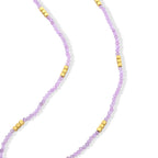 Hämatit, Kunzit Halskette ca. 50 cm 316L Edelstahl ca. 45.00 ct