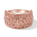 D'Joy Rosa Diamant Ring, 925 Silber 750 Roségold Vermeil - 0,51 ct.