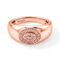 D'Joy Rosa Diamant Ring, 925 Silber 750 Roségold Vermeil - 0,11 ct.
