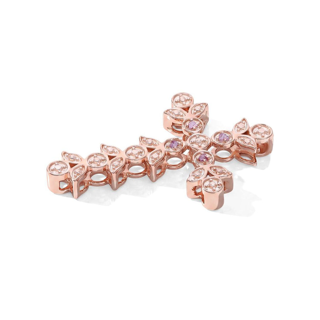 D'Joy Anhänger mit rosa Diamantakzenten, 925 Silber 750 Roségold Vermeil