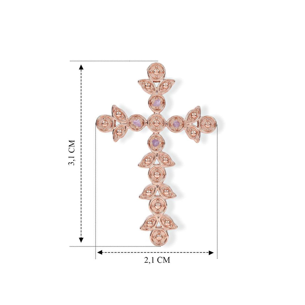 D'Joy Anhänger mit rosa Diamantakzenten, 925 Silber 750 Roségold Vermeil