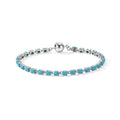 D'Joy Sleeping Beauty Türkis Armband ca. 18 cm 925 Silber Rhodiniert ca. 4,73 ct.