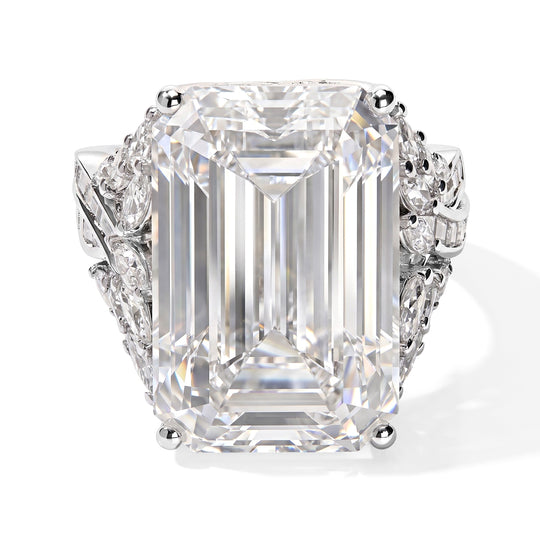 D'Joy Moissanit Ring, 925 Silber rhodiniert - 20,78 ct,