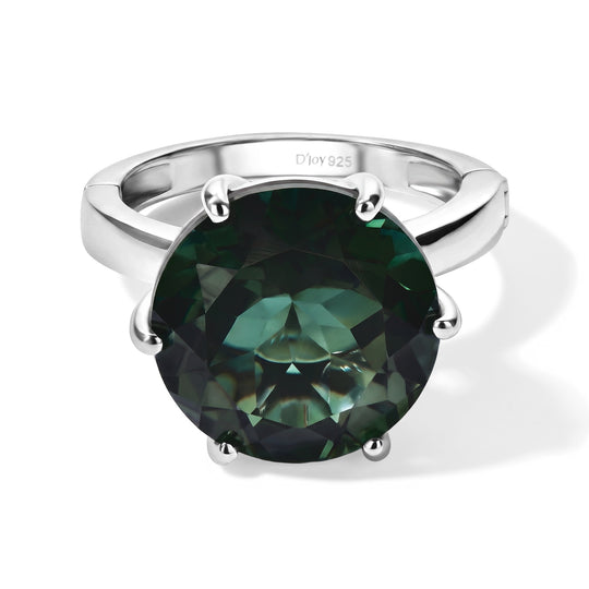 D'Joy Alexandrit Quarz Triplette Ring 925 Silber Rhodiniert (Größe 17.00) ca. 10,16 ct