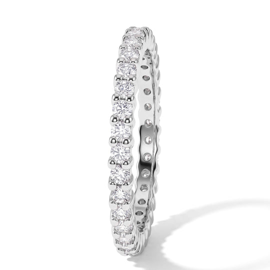 D'Joy Moissanit Ring 925 Silber Rhodiniert (Größe 18.00) ca. 1,02 ct