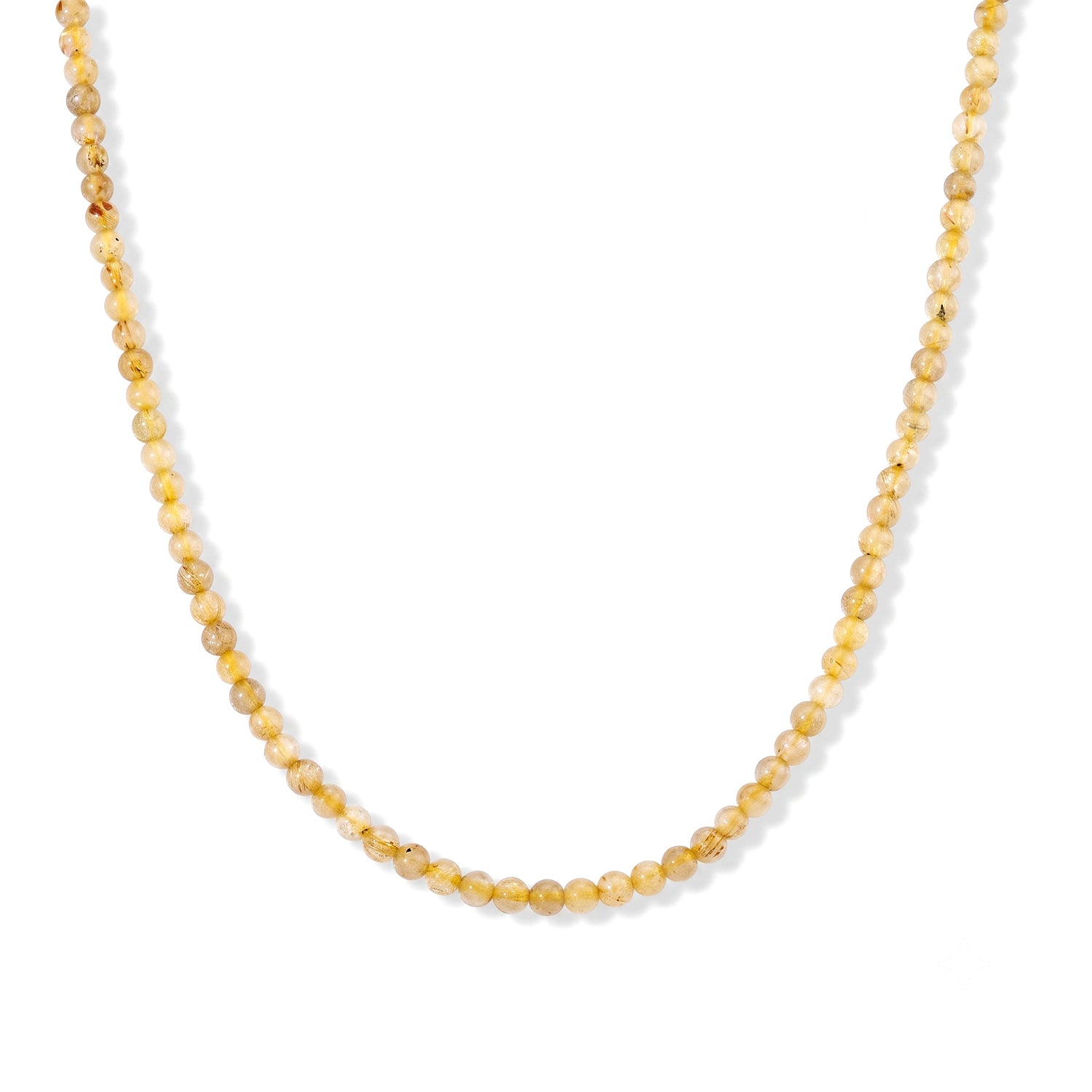 D'Joy Golden strahlen Quarz Halskette ca. 50 cm 925 Silber Vergoldet ca. 90,00 ct.