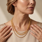 D'Joy Golden strahlen Quarz Halskette ca. 50 cm 925 Silber Vergoldet ca. 90,00 ct.