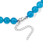 D'Joy AAA Amazonit Halskette ca. 50 cm + 5 cm Extender 925 Silber Rhodiniert ca. 330,00 ct.