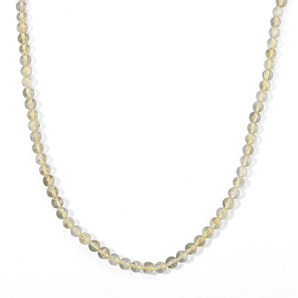 Zitronen Quarz Halskette ca. 50 cm + 5 cm Extender 316L Edelstahl ca. 190,00 ct.
