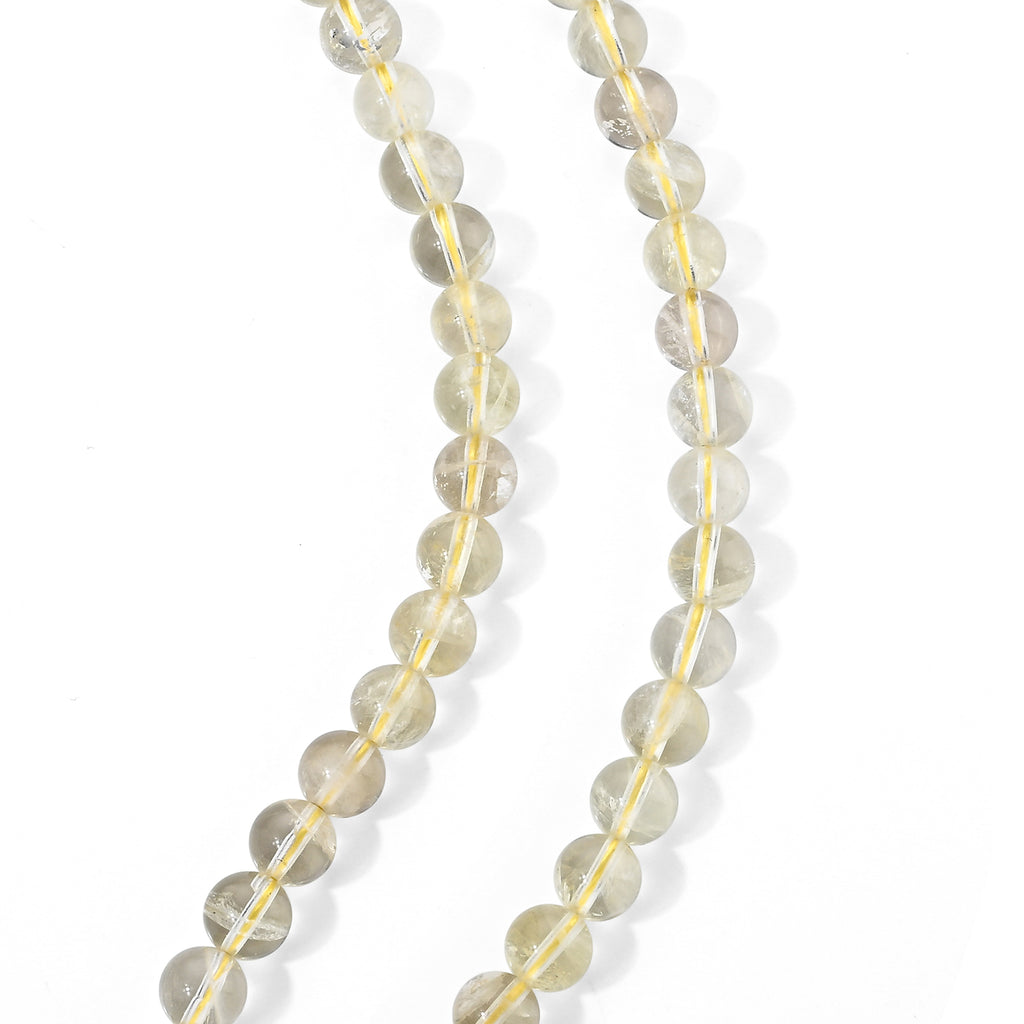 Zitronen Quarz Halskette ca. 50 cm + 5 cm Extender 316L Edelstahl ca. 190,00 ct.