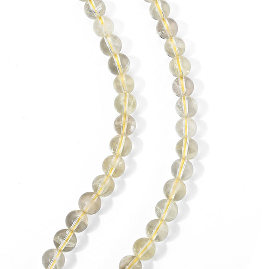 Zitronen Quarz Halskette, 50cm, 316L Edelstahl - 190 ct.