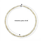 Zitronen Quarz Halskette ca. 50 cm + 5 cm Extender 316L Edelstahl ca. 190,00 ct.
